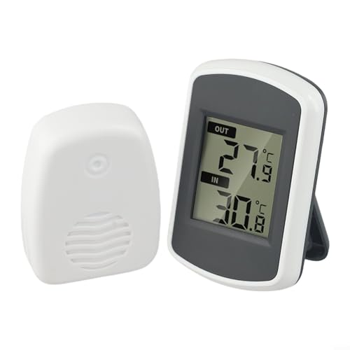 CNANRNANC Estación meteorológica digital inalámbrica con termómetro interior y exterior, amplio rango de temperatura, estación meteorológica inalámbrica, para el hogar u oficina