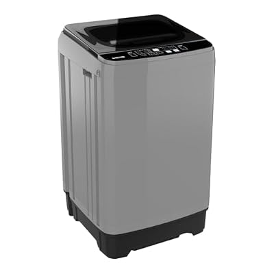 17LBS Full Automatic Portable Washer & Dryer Combo, 10 Programs 8 Water Levels, Compact Laundry Machine for Apartment RV Dorm, Grey