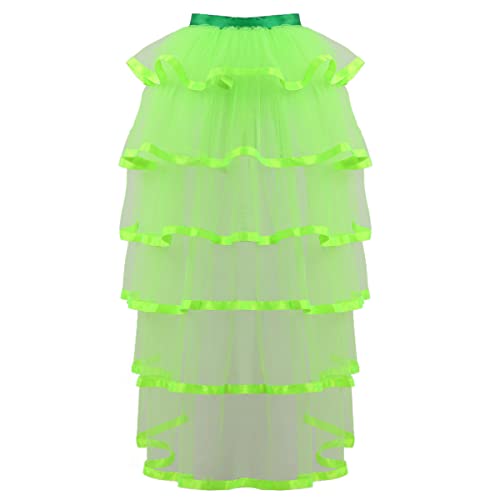 GRACEART Victorian Steampunk Tulle Bustle Vintage Tutu Belt Lace Underskirt Neo-Gothic Costume Green - Image 3