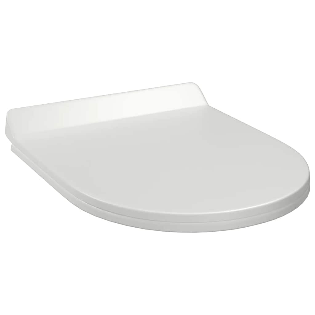 Deska sedesowa wolnoopadająca i konstrukcja Quick-Release, biała deska sedesowa z polipropylenu, 46 x 36,5 cm, zdejmowana i higieniczna, pasuje do powszechnie stosowanych muszli klozetowych