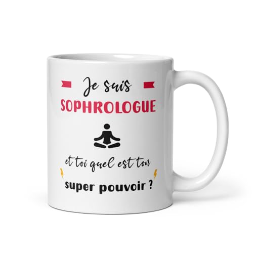 Mug sophrologue super pouvoir tasse sophrologue femme