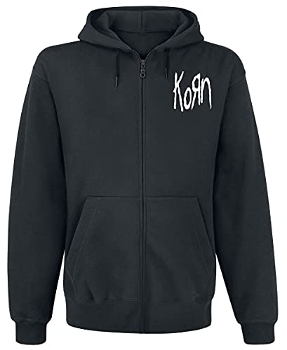 Korn Mirror Cover Hombre Capucha con Cremallera Negro M