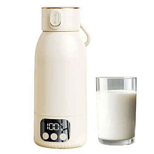 Quxxuol�d�C�|�b�g���^ �d�C�P�g�� �|�[�^�u������������ �[�d���P�g��500ml ���x���߉\ LCD���x�\�� USB�[�d�� �d�C�P���E�H�[�^�[�J�b�v �h�� ���R��Ȃ� �}������ �󕰂��h�~ �����^�ѕ֗� ���~���N�A���s�A�ԓ��A�Ԓ����A�g���A�E��p 