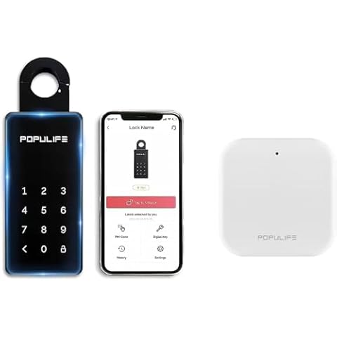 Populife WiFi Key Safe with Gateway Cover