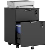 HOMCOM Schedario da Ufficio con Serratura, A4/Legale, 42x40x60 cm, Nero