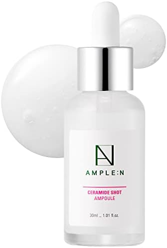 AMPLE:N Ceramide Shot Ampoule – Anti Aging and Hydrating Serum with Ceramide for Deep Moisturization – For Dry & Rough Skin to Reduces Wrinkles & Repairs Skin, 1.01 fl.oz.