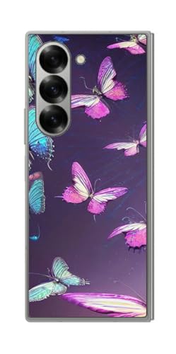 ClearView サムスン Galaxy Z Fold6用 プリント 背面 保護 フィルム 日本製 AI画像YK 蝶々(Butterfly)
