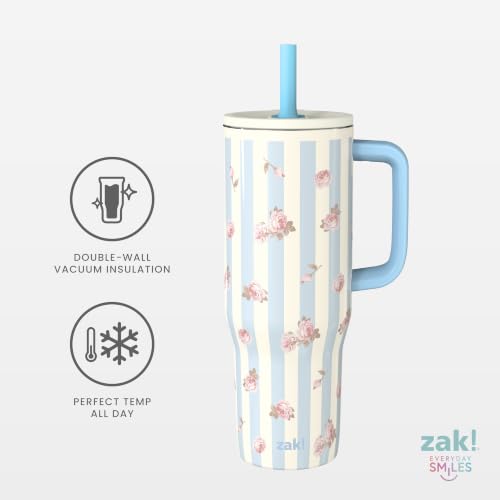 Image of Zak Designs Royal Rose 30 oz Spill-Proof Insulated Travel Tumbler