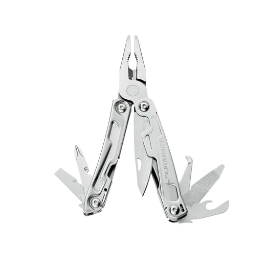 Leatherman Rev – Kleines Multi-Tool mit 14 praktischen Werkzeugen – Allzweckwerkzeug für den Outdoor- und Camping-Bereich – Edelstahl