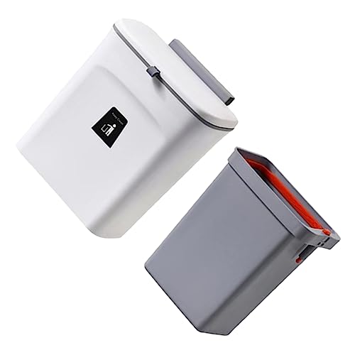 Caneca de basura para cocina con tapa montada en pared