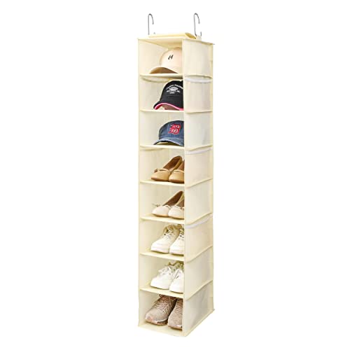 Berdeng 8-Shelf Hanging Shoe & Hat Organizer, Beige