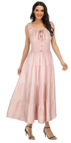 Image of OSTOO Women's 2026 Summer Boho Floral Print Tiered Casual Flowy Long Maxi Dress