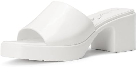 NobleOnly Womens Platform Mule Sandals Open Square Toe Slip-on Mi...