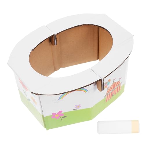 SUPVOX 1Pc Portable Travel Potty Seat Foldable Lightweight Paper Toilet for Outdoor Use for Car Emergencies Includes for Convenience