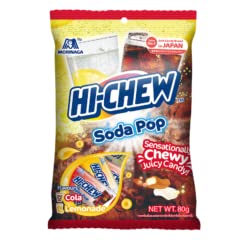 Hi-Chew Soda Pop (80g) | Japan's No.1 Soft Candy | Sensationally Chewy Juicy Candy Sweets