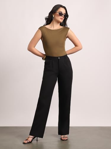 Image of Urbano Fashion Women's Loose Baggy Fit Solid Korean Pants Stretchable