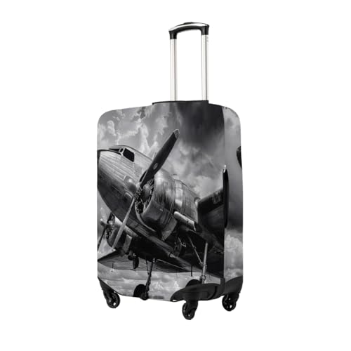 Retro Airplane Stretchable Luggage Covers for Suitcase TSA Approved, Dust Proof and Scratch Resistant Travel Luggage Protector for Carry On (22-24 in)2