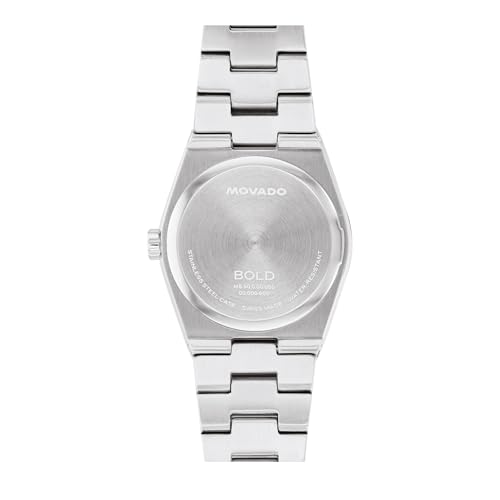 Movado Women's Bold Quest Mini 28mm Watch, White Sunray Dial, Swiss Quartz Movement, Stainless Steel Case and Bracelet, Signature Dot, Modern Petite Luxury Timepiece3