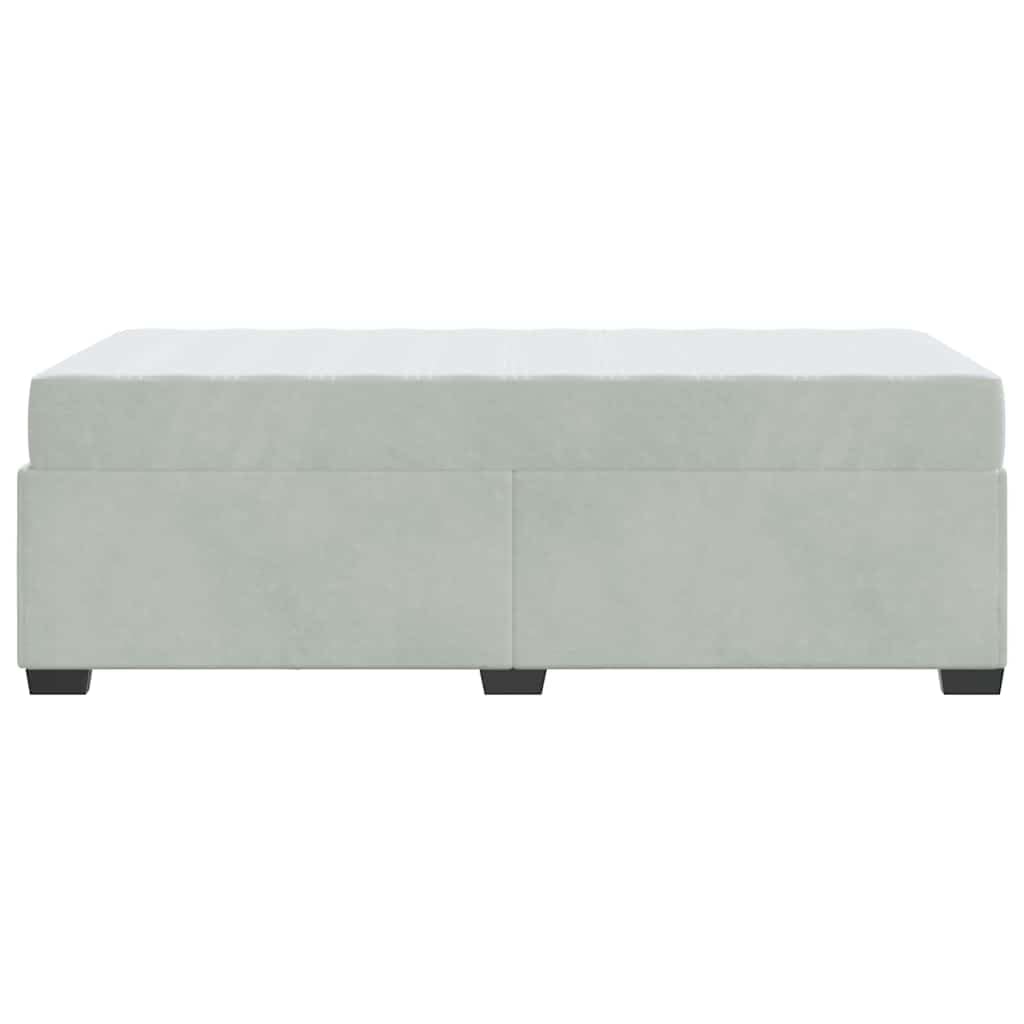 Aksamitna tapicerka nowoczesny design 90 x 190 cm Jasnoszary