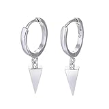 Pendientes de gota para niñas y mujeres, brillantes, cónicos, geométricos, por dentro y por fuera, delicados, a la, cumpleaños