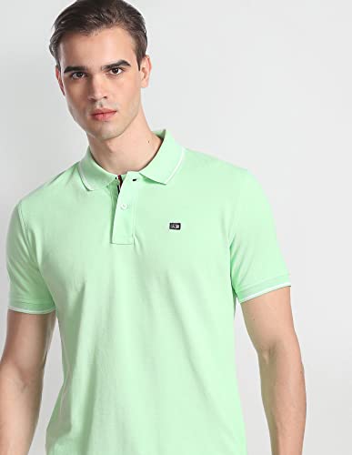 Image of Arrow Men's Cotton Solid Regular Fit Polo Shirts
