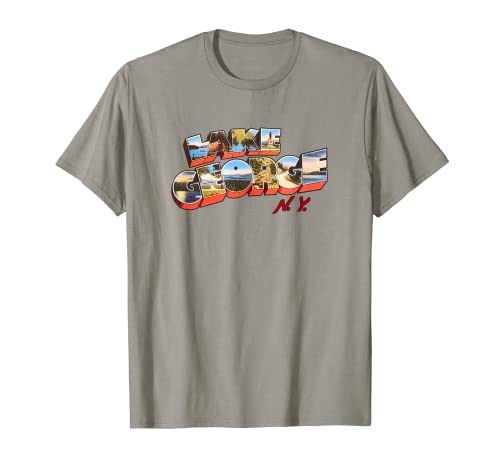 Lake George New York NY Retro Vintage Souvenir Camiseta Camiseta