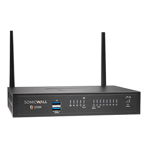 Sonicwall TZ270W Wireless Network Security Appliance (02-SSC-2823) | Next-Generation Firewall | Zero-Touch Deployment | 8X 1GbE Ports