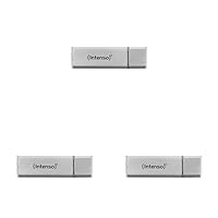 Intenso Alu Line - Chiavetta USB da 64GB - Pendrive USB 2.0, Argento (Confezione da 3)