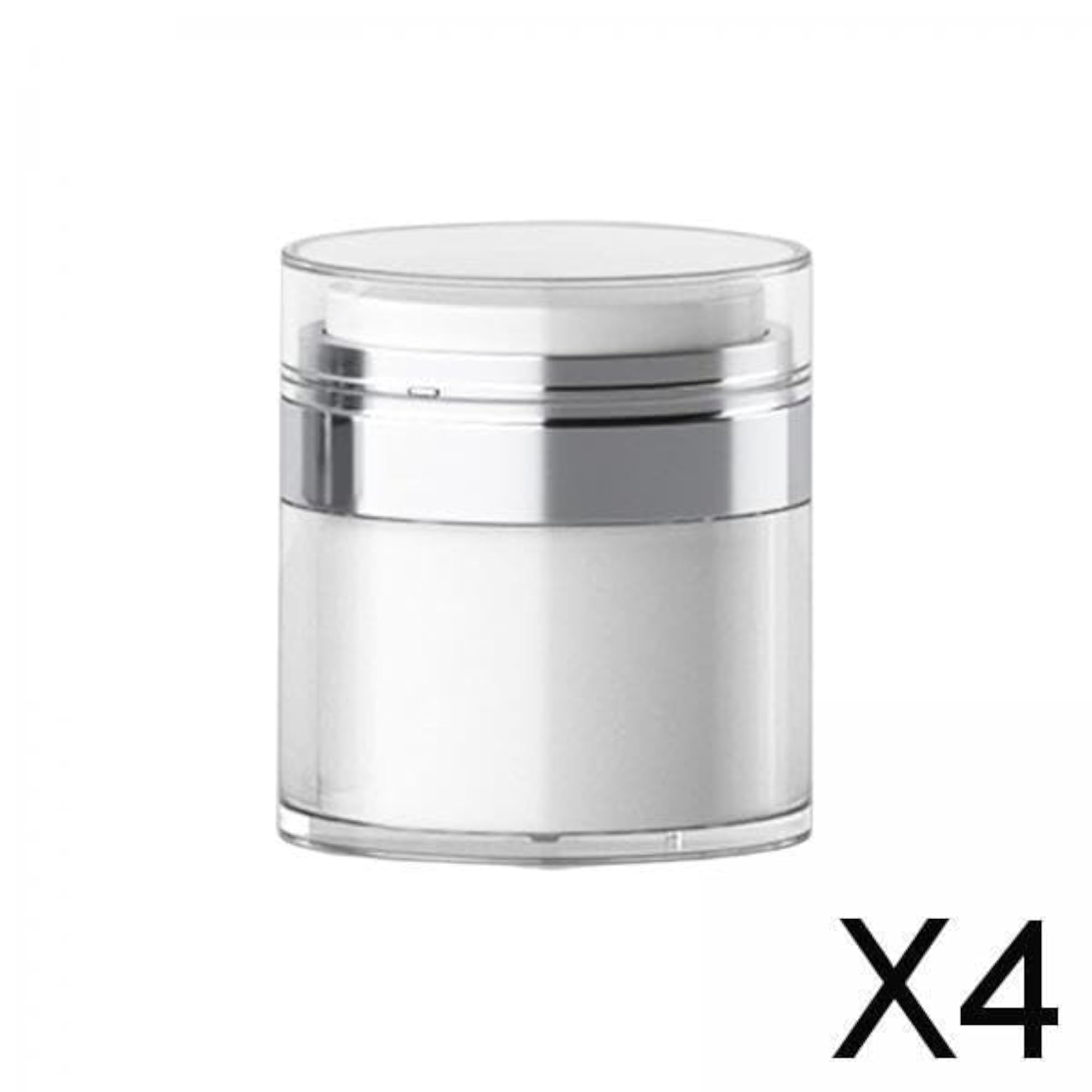 4xAirless Pump Jars Leakproof Travel Lotion Jar for Thick Moisturizer