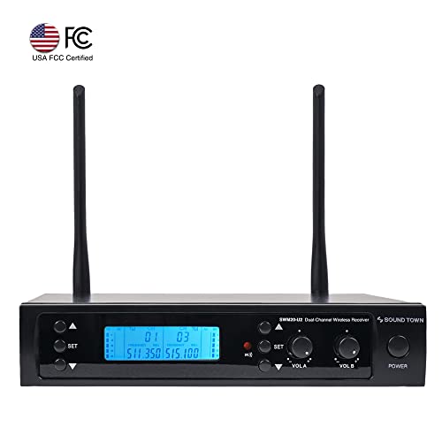 Sound Town 200-Channel Professional Uhf Wireless Microphone System With 2 Handheld Microphones, For Church, Business Meeting, Outdoor Wedding And Karaoke #TOP1