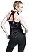 Fashion Victim Corded Chest Mujer Top Atado al Cuello Negro/Rojo S