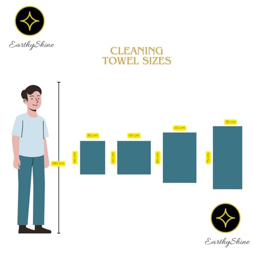 Image of Basic Microfiber Cloths - Everyday Value Pack for Light Cleaning & Dusting (500 GSM, 40X30cm Pack of 4)