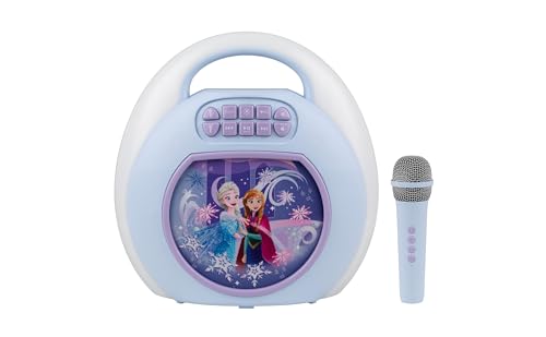 Disney Frozen Bluetooth Karaoke Machine for Kids with Wireless Microphone