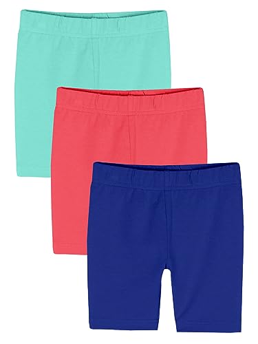 Image of KiddoPanti Girls Solid Cycling Shorts Pack of 3 | Soft & Stretchy Cotton Spandex | Comfortable Fit with Elastic Waistband | Half Tights Length Girls Inner Cycling Shorts