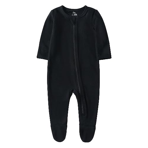 Image of O2 BABY Baby Boys Girls Organic Cotton Zip-Front Sleeper Pajamas, Footed Sleep 'n Play