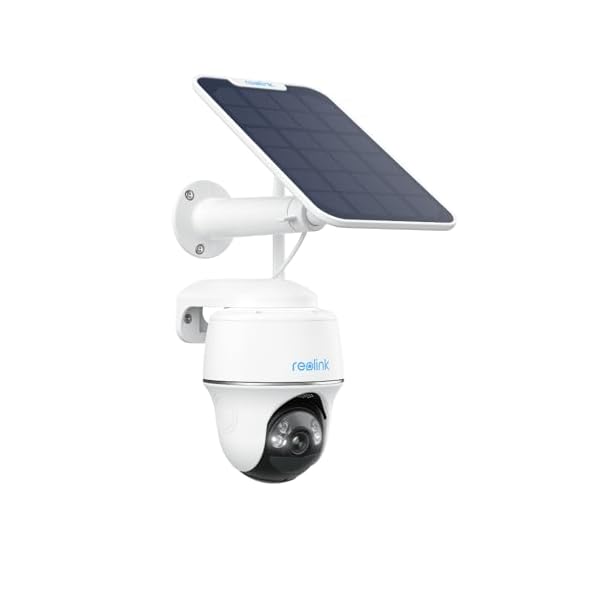 REOLINK Security Camera Wireless Outdoor, Pan Tilt Solar Powered, 5MP 2K+ Color Night Vision, 2.4/5GHz WiFi, Works with Smart Home for Surveillance, Home Hub Compatible, Argus PT + Solar Panel