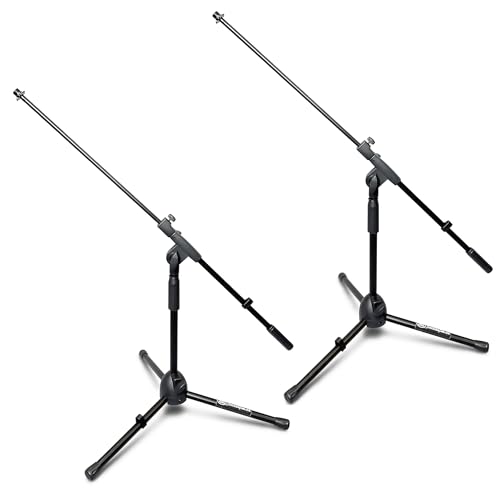 AxcessAbles Adjustable Microphone Tripod Stand (2-Pack)