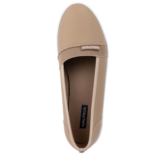 Nautica Women's Slip-On Canvas Sneakers – Casual Comfort Walking Shoes with Cushioned Insole, Lightweight Everyday Flats4