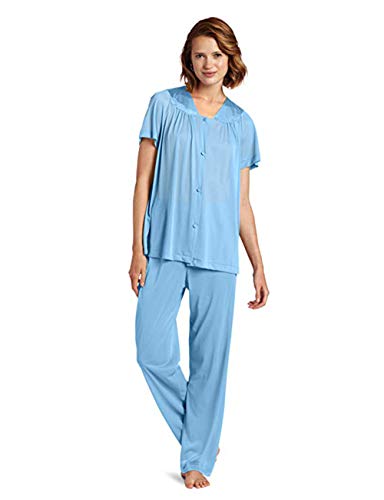 Image of Exquisite Form 90107 Women's Nylon Tricot Short Sleeve Matching Pajama Set