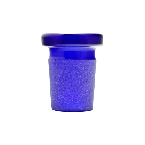Image of Terporium Low Profile Reduction Adapter (Single) | Blue 18mm Male to 14mm Female Converts 18mm to 14mm | Made of 100% Borosilicate Glass