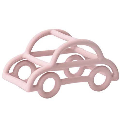 Lulu & Fleur(ルルフルー)シリコンカー スムース 食品衛生法検査クリア 歯固め 赤ちゃん おもちゃ 出産祝い ファーストトイ 持ち運びケース付き(オパールピーチ)