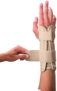 MUELLER Sports Medicine Reversible Wrist Stabilizer with Splint, For Men and Women, Beige, Large/X-Large