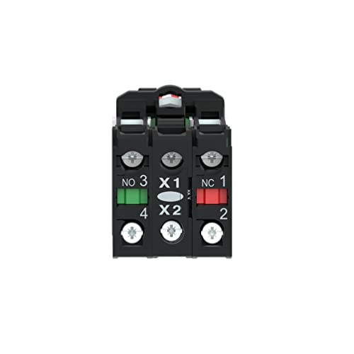 Schneider Electric Illuminated selector switch, Harmony XB5, grey plastic, red handle, 22mm, 3 positions, universal LED - Image 4
