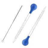 Glas Pipette Dropper,2 PCS Glas Pipette 10ml mit Gummi-Pipettierball