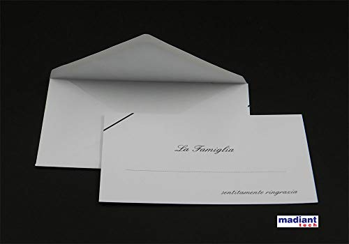 Biglietti Lutto con dicitura e riga per firma - art.2063