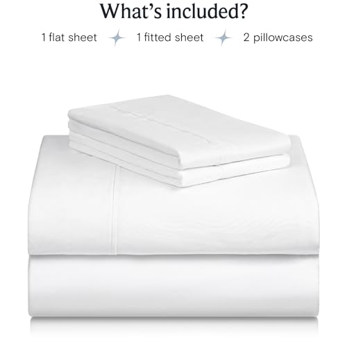 Image of LuxClub 4 PC King Size Sheet Set Bed Sheets Deep Pockets 18 inch Wrinkle Free Cooling Bed Sheets Machine Washable Hotel Bedding Silky Soft - White King