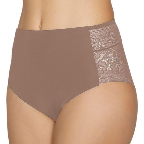 YSABEL MORA 9179-19191-NUDE-L - Braga Alta Mujer Encaje Efecto Tanga Mujer Color: Nude Talla: Large