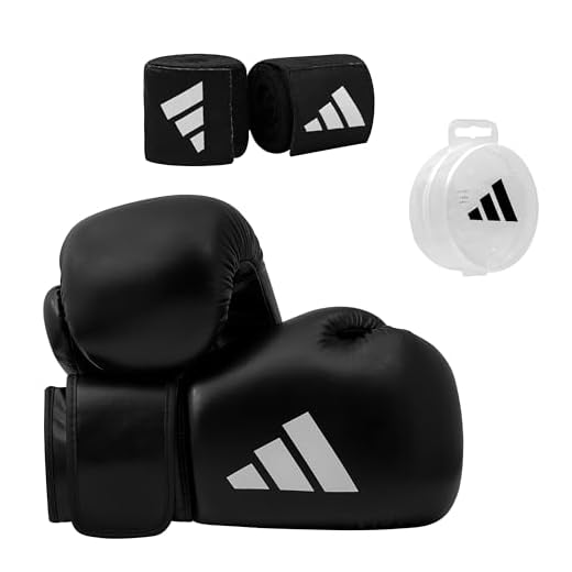 Adidas Boxing Set - Boxhandschuhe (12oz) + Bandagen + Mundschutz