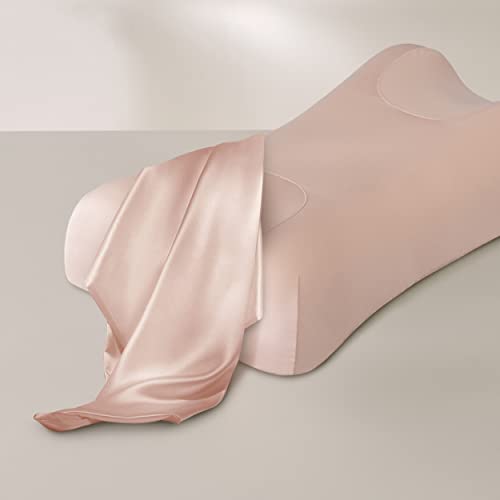 Sleep & Glow Omnia Natural Silk Pillowcase for Hair and Skin Fits Unique Shape of Sleep&Glow Omnia Pillow – 19mm Grade 6A Mulberry Silk (Rose Smoke)