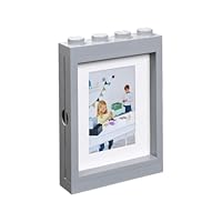 LEGO Picture Frame for Photos 10x15 cm GREY| Stylish and Fun Photo Frame for Kids, Family and Bedroom Decor | Perfect Frame for Wall Art, Living Room Decor, Room Accessories & More